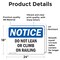 Signmission Do Not Lean Or Climb On Railing, 24 in W x Rectangle, Vinyl Decal OS-2PACK-NS-D-1824-L-11292 - alternate 5